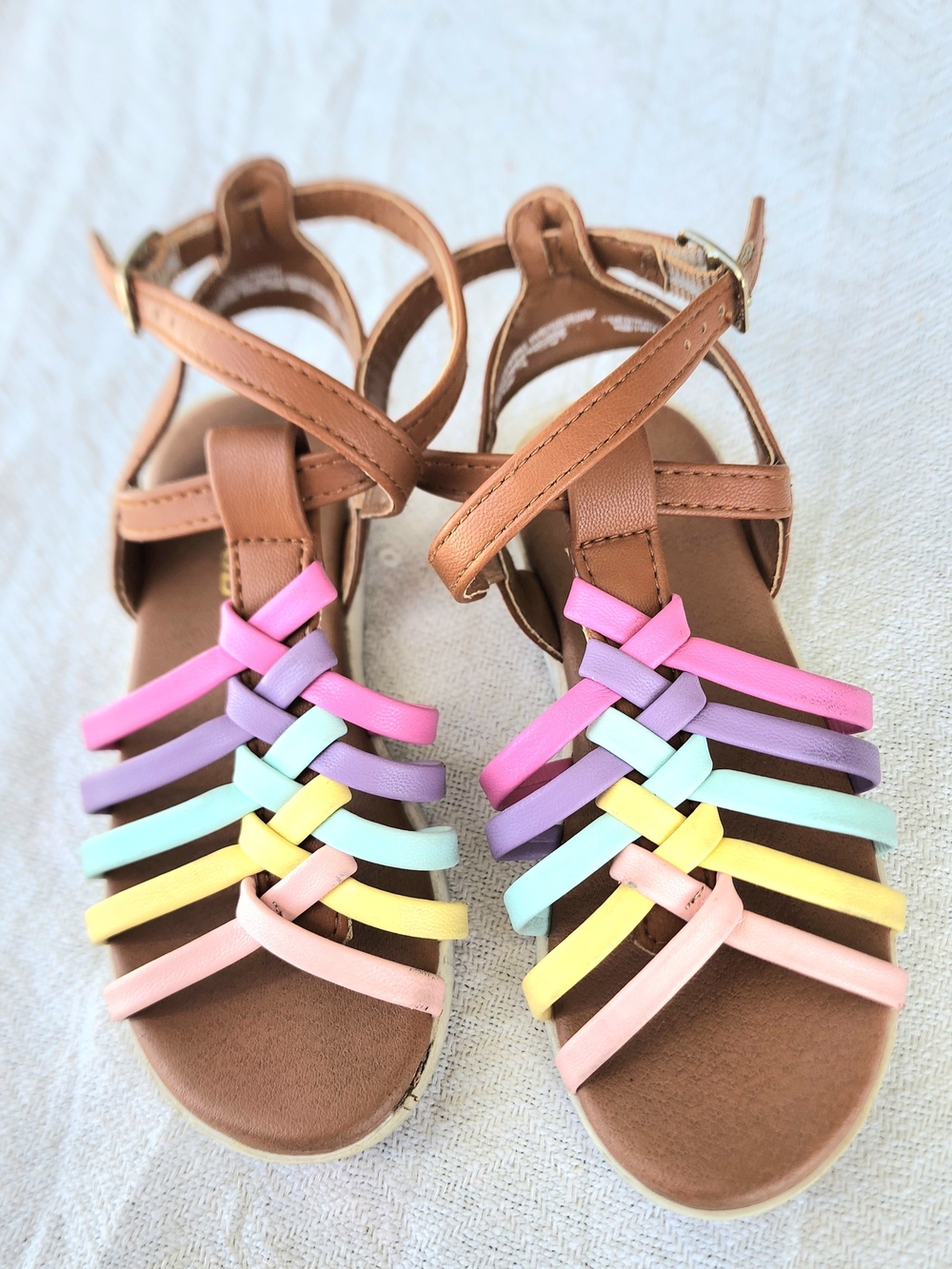 The Children's Place Sandals with Multicolor Straps Size 9